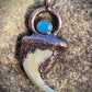 Cougar Claw with Accent Stone- Copper Electroformed Necklace