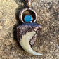 Cougar Claw with Accent Stone- Copper Electroformed Necklace