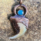 Cougar Claw with Accent Stone- Copper Electroformed Necklace