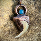 Cougar Claw with Accent Stone- Copper Electroformed Necklace