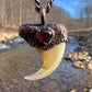 Cougar Claw with Red Tourmaline - Copper Electroformed Necklace