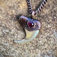Cougar Claw with Red Tourmaline - Copper Electroformed Necklace