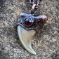Cougar Claw with Garnet - Copper Electroformed Necklace