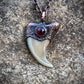 Cougar Claw with Garnet - Copper Electroformed Necklace