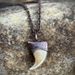 Cougar Claw with Garnet - Copper Electroformed Necklace