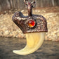 Cougar Claw with Carnelian - Copper Electroformed Necklace