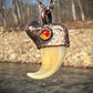 Cougar Claw with Carnelian - Copper Electroformed Necklace