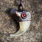 Cougar Claw with Carnelian - Copper Electroformed Necklace