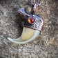 Cougar Claw with Carnelian - Copper Electroformed Necklace