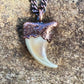 Cougar Claw with Garnet - Copper Electroformed Necklace