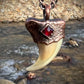 Cougar Claw with Garnet - Copper Electroformed Necklace