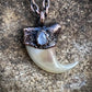 Cougar Claw with Moonstone - Copper Electroformed Necklace