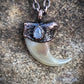 Cougar Claw with Moonstone - Copper Electroformed Necklace