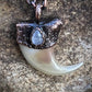 Cougar Claw with Moonstone - Copper Electroformed Necklace