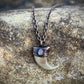 Cougar Claw with Moonstone - Copper Electroformed Necklace