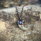 Cougar Claw with Moonstone - Copper Electroformed Necklace