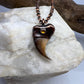 Black Bear Claw with Tourmaline Accent, Small Rear Claw - Copper Electroformed Necklace