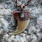 Cougar Claw with Labradorite - Copper Electroformed Necklace
