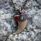Cougar Claw with Labradorite - Copper Electroformed Necklace