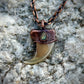 Cougar Claw with Labradorite - Copper Electroformed Necklace