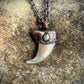 Cougar Claw with Labradorite - Copper Electroformed Necklace