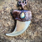 Cougar Claw with Labradorite - Copper Electroformed Necklace