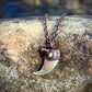 Cougar Claw with Labradorite - Copper Electroformed Necklace