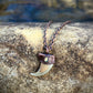 Cougar Claw with Labradorite - Copper Electroformed Necklace