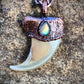 Cougar Claw with Labradorite - Copper Electroformed Necklace