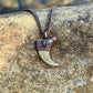 Cougar Claw with Green Tourmaline - Copper Electroformed Necklace