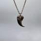 Black Bear Claw with Tourmaline Accent, Small Rear Claw - Copper Electroformed Necklace