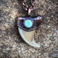 Cougar Claw with Tibetan Turquoise - Copper Electroformed Necklace