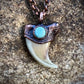 Cougar Claw with Tibetan Turquoise - Copper Electroformed Necklace