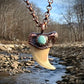 Cougar Claw with Tibetan Turquoise - Copper Electroformed Necklace