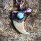 Cougar Claw with Tibetan Turquoise - Copper Electroformed Necklace
