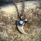 Cougar Claw with Tibetan Turquoise - Copper Electroformed Necklace