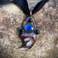 Cougar Claw Necklace with Labradorite and Obsidian - Copper Electroformed
