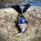 Cougar Claw Necklace with Labradorite and Obsidian - Copper Electroformed