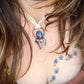 Cougar Claw with Blue Kyanite and Rainbow Moonstone - Copper Electroformed Necklace