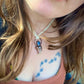 Cougar Claw with Blue Kyanite and Rainbow Moonstone - Copper Electroformed Necklace