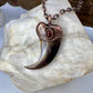 Black Bear Claw with Carnelian Accent, Med/Large Front Claw - Copper Electroformed Necklace