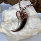 Black Bear Claw with Carnelian Accent, Med/Large Front Claw - Copper Electroformed Necklace