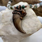 Black Bear Claw on Jasper and Montana Agate Bead Strand, Med/Lg Rear Claw - Copper Electroformed Necklace