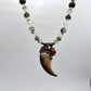 Black Bear Claw on Jasper and Montana Agate Bead Strand, Med/Lg Rear Claw - Copper Electroformed Necklace