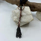 Kyanite Witch's Broom Necklace - Copper Electroformed