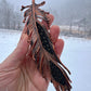 Peekaboo Guinea Feather - Copper Electroformed - Ornamental Keepsake