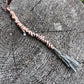 Kyanite Witch's Broom Necklace - Copper Electroformed