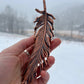 Peekaboo Guinea Feather - Copper Electroformed - Ornamental Keepsake