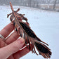 Peekaboo Guinea Feather - Copper Electroformed - Ornamental Keepsake