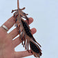 Peekaboo Guinea Feather - Copper Electroformed - Ornamental Keepsake